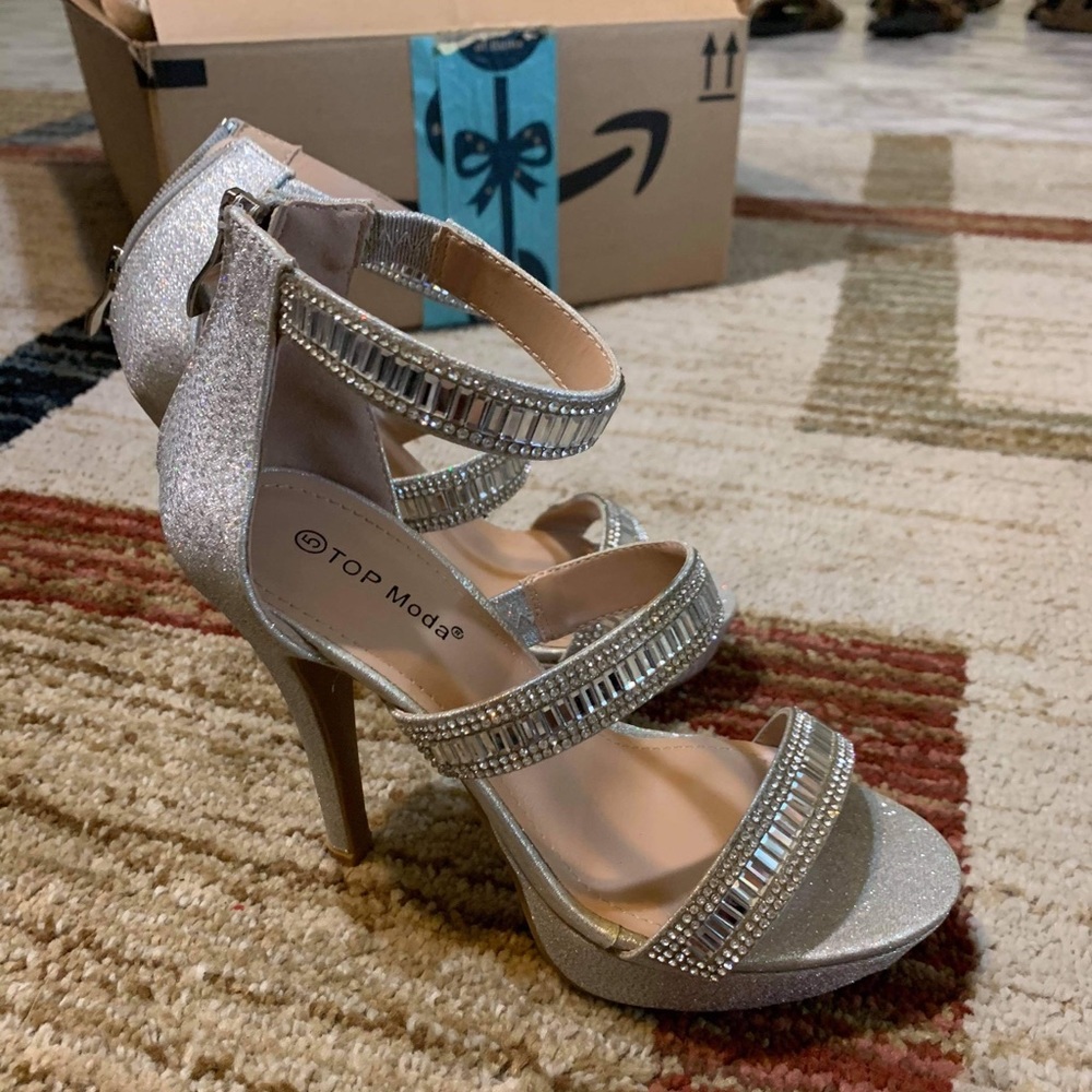 Women's Open Toe High Ankle Strap Platform Heel